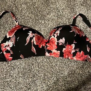 Black flower bra by lane Bryant